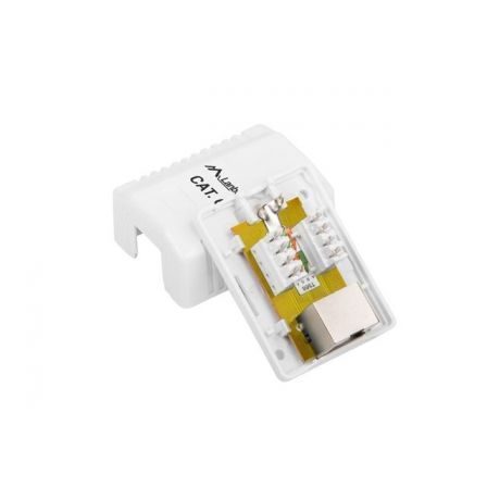 Lanberg Roseta de pared 1xRJ45 Cat.6 OS6-0001-W Blanco